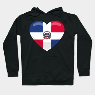 Dominican Republic Flag Heart Hoodie